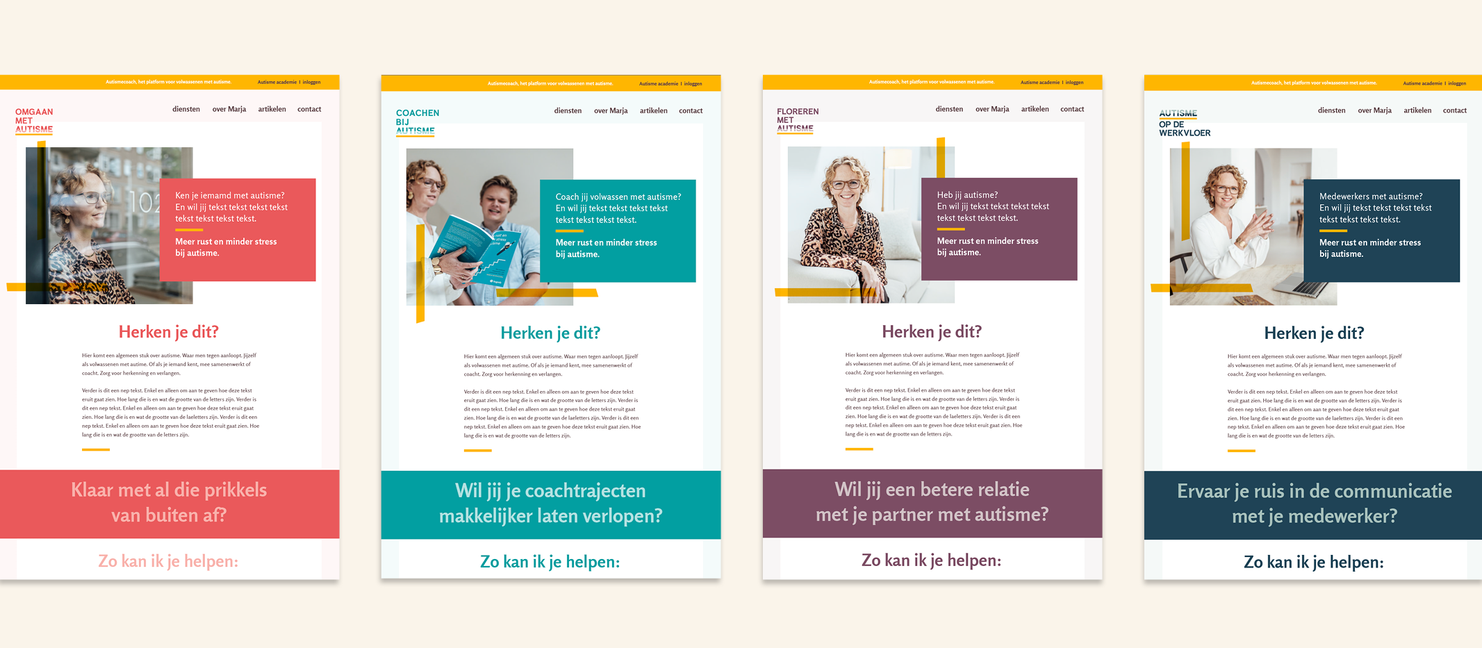 website design Autismecoach door Studio BE BOLD
