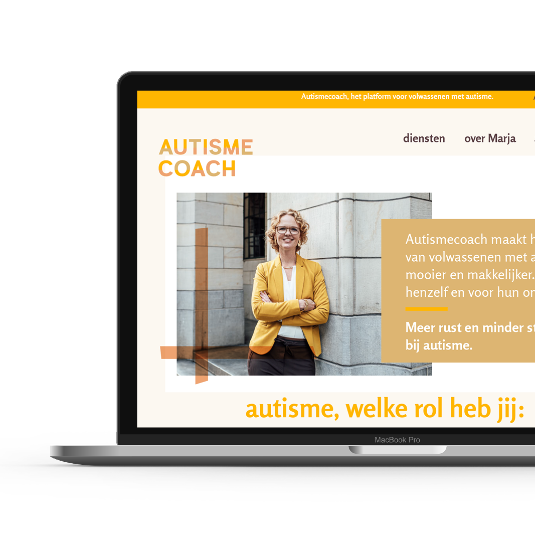 Autismecoach website design door Studio BE BOLD