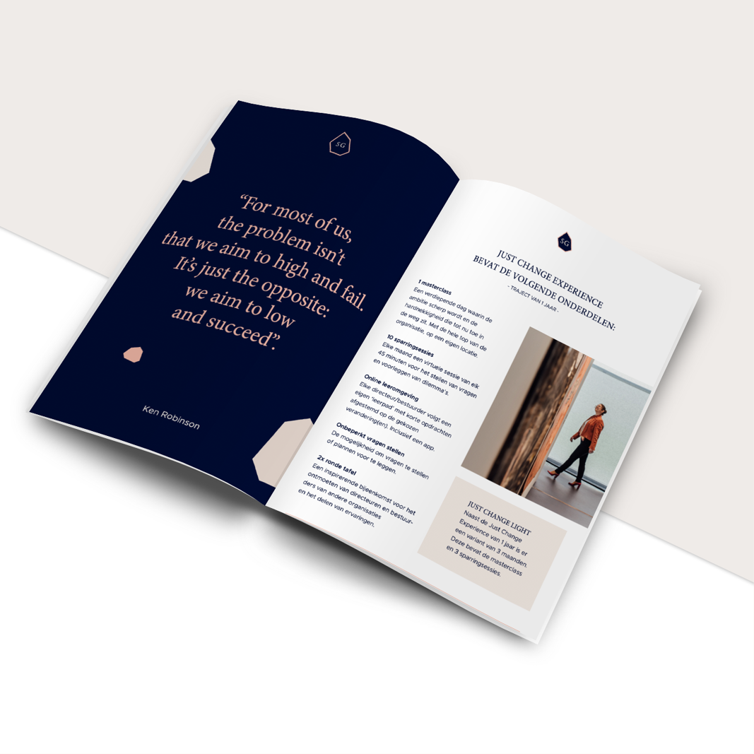 Brochure ontwerp Saskia Giesbers door Miranda Schellevis