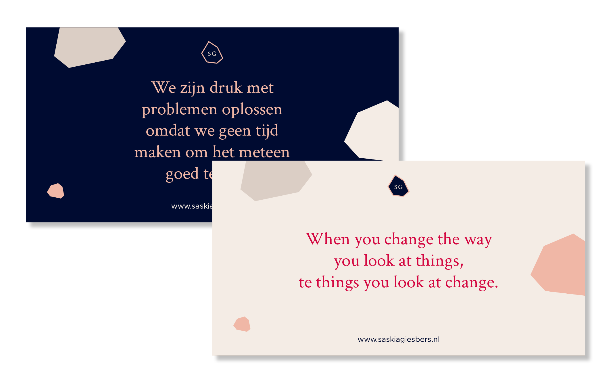 Social media design door branddesigner Miranda Schellevis voor Saskia Giesbers