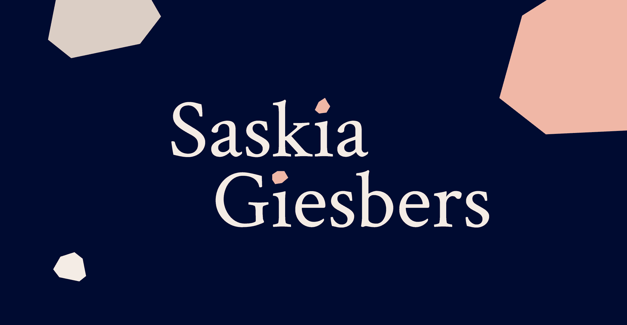 Saskia Giesbers logo ontwerp door Studio BE BOLD