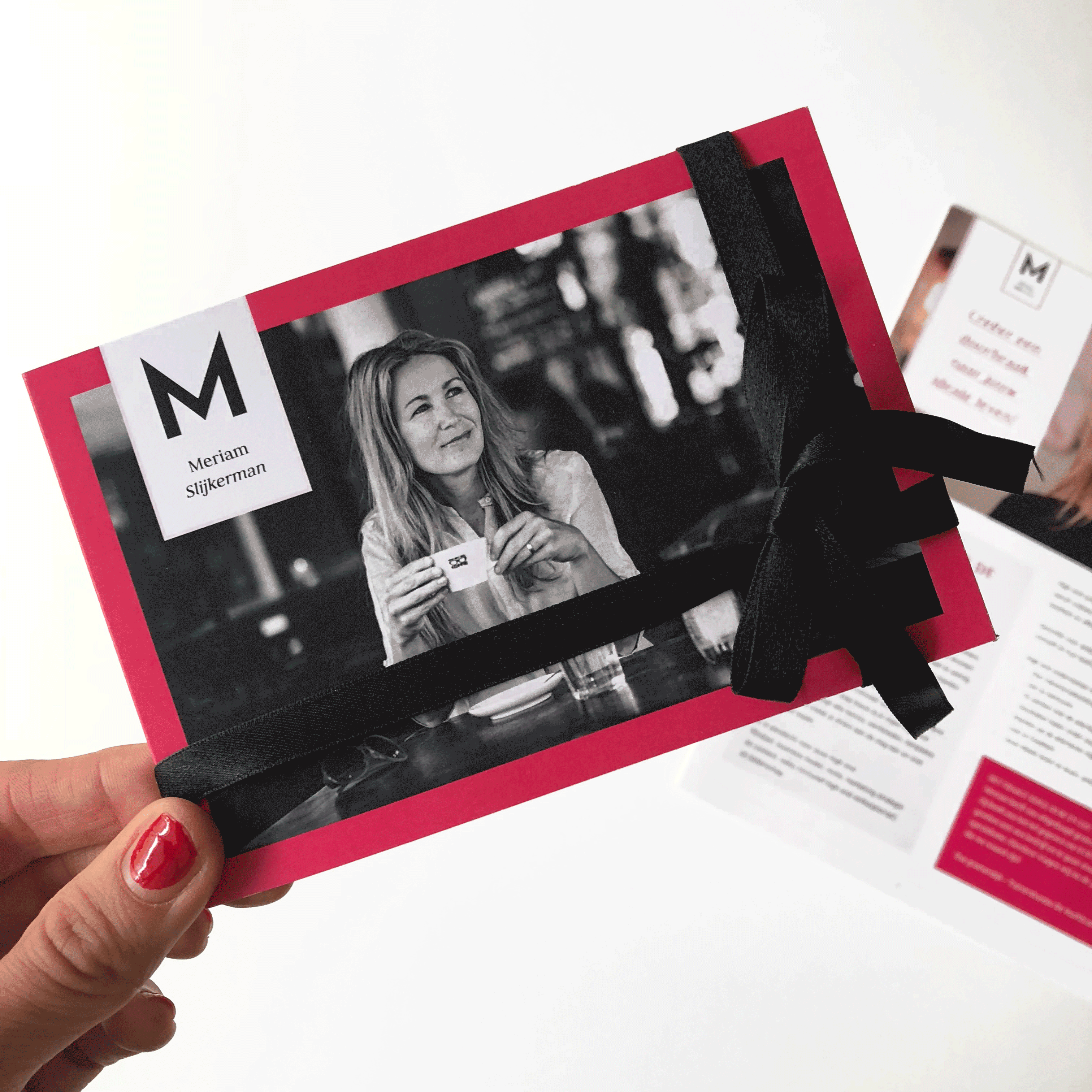 Meriam Sijkerman voucher grafisch ontwerp door Studio BE BOLD